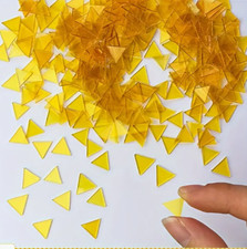 Fusing Glass Mosaïque  100 Carreaux Verre Transparent Triangle  JAUNE