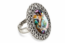Bague Ovale avec coquillage