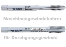 Taraud Baer Robinets de Machines M2 - M20 HSS Taraud Foret