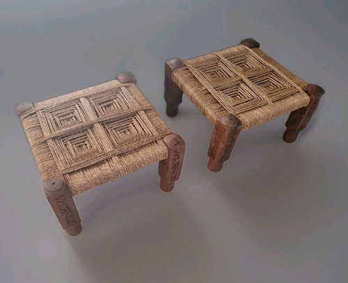Meuble banc bois raphia - meuble, et