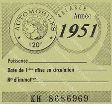 Vignette 1951 véhicule - vignette,
