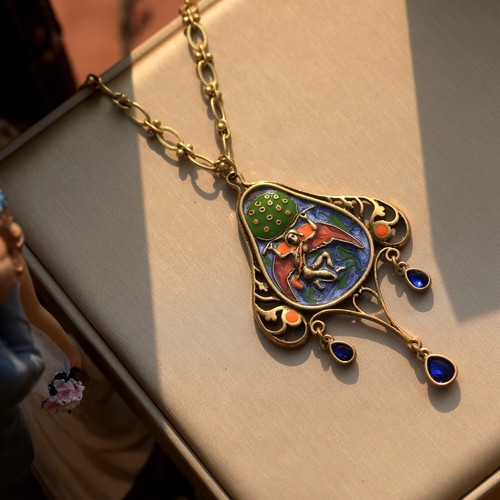 Collier long sautoir - long, pendentif