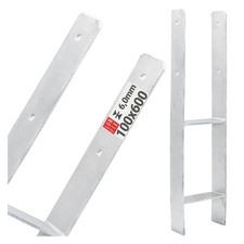 Support de poteau en H 100 x