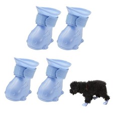4 Pièces Elastomère Chaussures Chien Antidérapantes Bottes et Chaussons Imper...