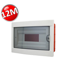 Tableau encastré Sartel 12 modules blanc porte fumée IP40