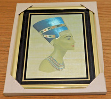 TABLEAU buste reine EGYPTIENNE caire EGYPTE NEFERTITI pharaon DOREE or PYRAMIDE