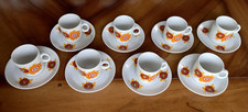 Lot 8 tasses café soucoupe vintage porcelaine WINTERLING Schwartzenbach BAVARIA