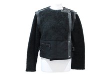 BLOUSON CHLOE EN MOUTON RETOURNE NOIR ET CUIR ZIP