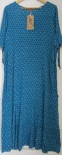 ROBE avec POCHE - Longue en M - 100 % VISCOSE / RAYONNE - TURQUOISE UNICOLORE