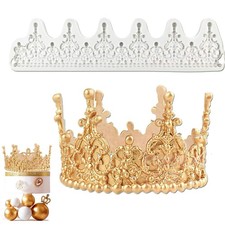Décoration de Couronne Outils de Moule en Silicone Pour Gâteau Princess Crown...