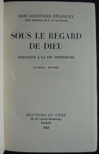 Sous regard dieu dom - le,