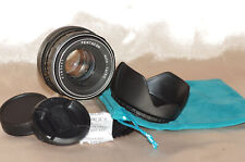 LUMINEUX & PIQUÉ objectif M42 50mm f1,8 PENTACON bouchons,pare-soleil,housse EXC