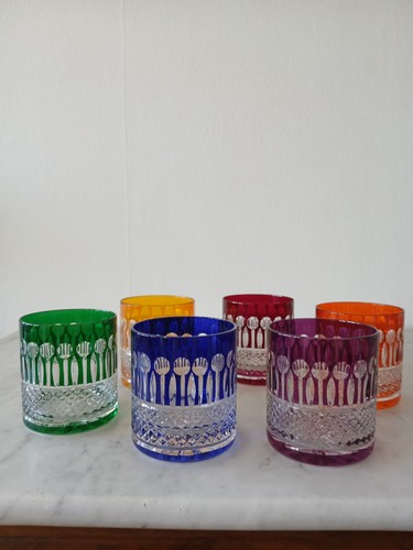 Verres decouleur en cristal - verres,