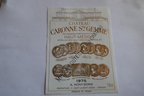 Etiquette ancienne 1975 - , vin