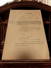 Document ancien vintage arrêté préfectoral Marseille années 1930-40 Bouches-du-R