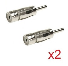 2pcs Adaptateurs antenne autoradio voiture ISO DIN auto radio male femelle