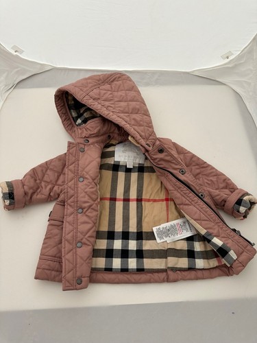 Burberry pink quilted girls - pink,