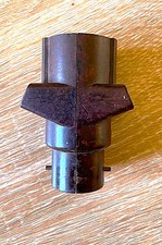 Ancienne douille voleuse B22 2 prises femelle Ø 4 mm, en bakélite (réf CU56) TBE