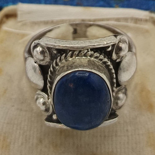Bague argent lapis - et,