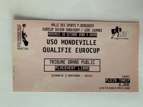 Ticket match basket - basket, qualifie