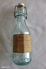 Ancienne bouteille verre VIDE publicité sirop de menthe