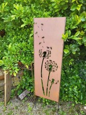 Panneau de jardin en rouille noble fleur pustule brise-vue jardin clôture bri...