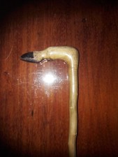 Art Populaire Mignonne Petite Canne de Collection Monoxyle Canne d'Enfant