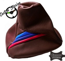 Pour BMW Z3 1995-2001 Marron Luxe Cuir Gear Soufflet Avec M3 Couleurs Rayures