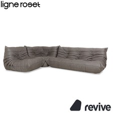 Ligne Roset Togo Canapé D'Angle Ensemble Textile Vegan Places Fauteuil Gris