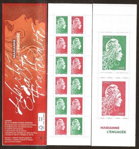 2018 timbres france carnet - 2018,