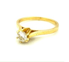 MAGNIFIQUE BAGUE OR 18 CARATS - Solitaire Diamant 0,20 carat - 2,30 g