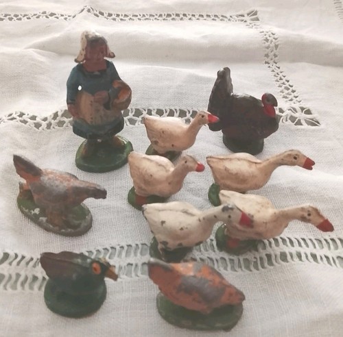 Fermière avec animaux de - ,