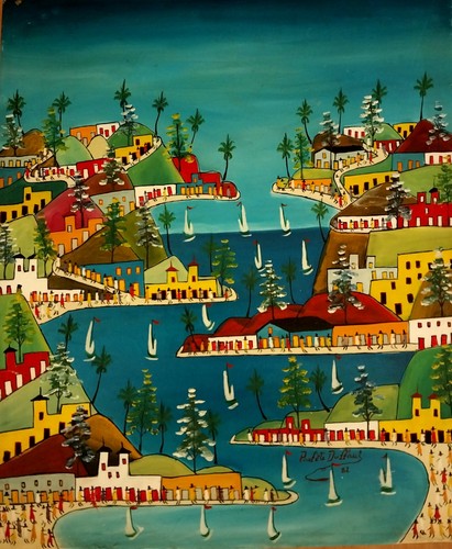 Rare original haitian painting - haitian,