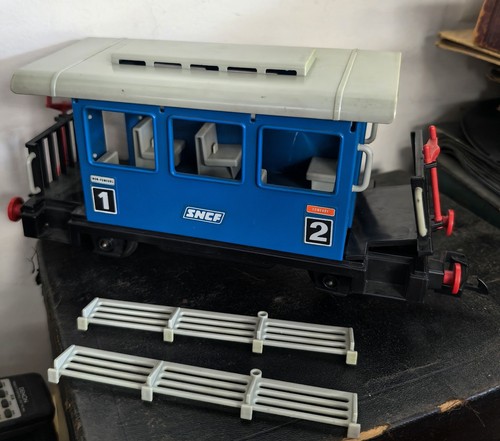 Playmobil train wagon - wagon, bleu