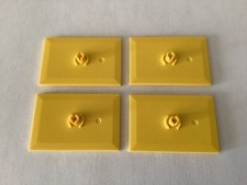 LEGO Train , lot de 4 plaques pour bogie 4X6 ref 4025 Neuf