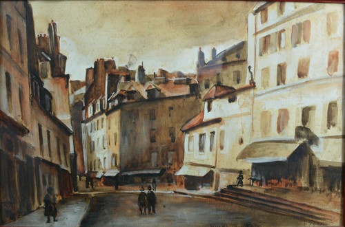 Beau tableau ancien rue - tableau,