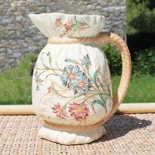 Ancien petit broc de toilette / Lunéville polychrome / modèle Bleuet