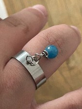 Bague Pierre Naturelle : Accessoire Élégant en Acier Inoxydable