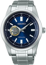 Montre Homme Seiko Selection Mechanical SCVE051 Mécanique Coeur Ouvert Bleu