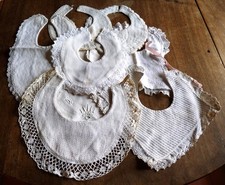 Lot bavoirs bébé blancs - lot, 8