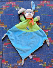 LP/  DOUDOU PLAT CHIEN MOTS D'ENFANTS BLEU VERT KOM 9