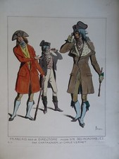 JACQUEMIN (1821-1881) LITHO XIX° IMAGE EPINAL DIRECTOIRE EMPIRE NAPOLEON COSTUME