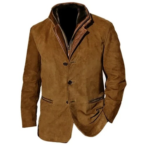 Blazer homme marron vintage - , en