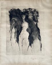 BERNARD DUFOUR (1922-2016) Eau-Forte Épreuve d’artiste, signée, rehaussé fusain