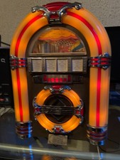 SPIRIT-TRÈS BEAU JUKE BOX VINTAGE, RADIO, CASSETE -HAUTEUR 40 CM
