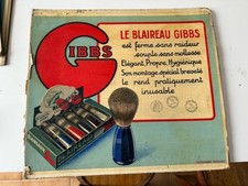 carton publicitaire GIBBS rasoir 