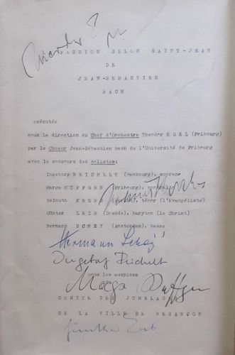 Autographes helmut krebs - autographes,