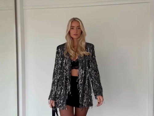 Zara neuf femme sequin blazer - zara,