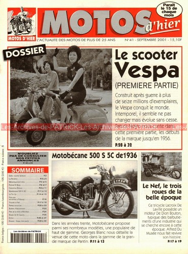 Motos hier histoire de - motos, d'hier