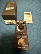 Mooer Micro Drummer II Drum Machine Pedal Effector Black Sound Audio Sample Gear